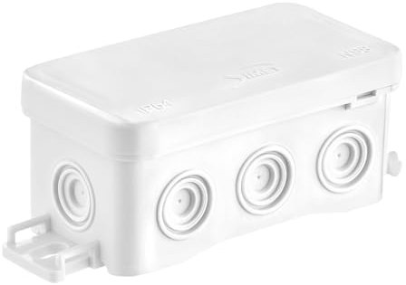 SIMET Anschlussdose NS8 FASTBOX&HOOK weiß, Abmessungen 45 X 85 X 40 mm, halogenfrei, selbstverlöschend, UV, IP54, 180 Stück