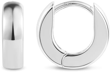 ALEXCRAFT Chunky Ohrringe Silber 925 Creolen Klein Damen Geschenk für Frauen Freundin Mama Mädchen
