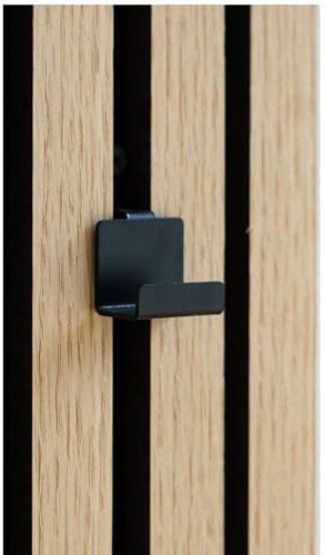 Steinmine - Designmanufaktur Zubehör Akustikpaneelen für DIY Garderobe, Wandorganizer (2er Set Wandhaken für Akustikpaneele Hochkant)