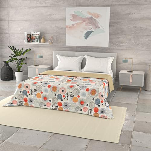 Italian Bed Linen Sommer Steppdecke Basic, Mikrofaser, Acquerello, 250x240cm