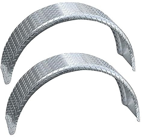 Tie Down Anhänger-Schutzbleche, einachsig, diamantbeschichtet, Aluminium-Anhänger-Fender – für 33–40,6 cm Räder (benötigt 45,7 cm Gesamtreifendurchmesser) – 86,4 cm L x 25,4 cm