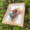 Handgefertigter Ton-Bilderrahmen, 3D-Hohl-Design, perfekt für DIY mit getrockneten Blumen, 21 x 30 cm, Holzfarbe