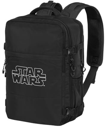 Star Wars Logo-Mercury Rucksack Handgepäck Flugzeug 40x20x25cm, Schwarz, Kapazität 20 L