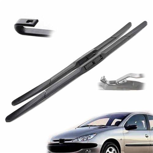 BMDBD Escobillas Limpiaparabrisas Delanteras para P&eugeot 206 Hatchback SW CC 1998-2006 Parabrisas Ventana Coche Cepillo Antilluvia 26+16 Limpiaparabrisas