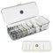 aupawdy Lot de 2 Rangement Chargeur et Cable, Rangement pour Câbles Transparent avec 6 Compartiments et 1 Serre-Câbles pour Boîte D'organisation de Câbles pour Le Rangement et Le Tri des Câbles