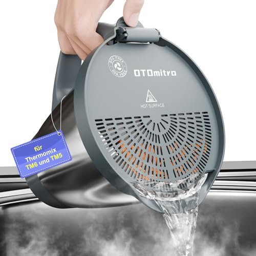 OTOmitra Ausgusssieb für Thermomix TM6 TM5, Ausgießhilfe für Thermomix Zubehör, BPA Frei Nudelsieb, Abtropfhilfe für Thermomix, Küchensieb, Siebaufsatz für Nudelsieb,Gemüse und Obst