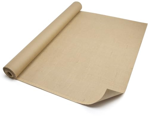 Springboard Paper Backed Hessian Fabric Roll - Hessian Roll for Classroom Displays, Crafts, Table Runners - Jute Burlap - 90 cm x 5 m, Natural