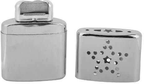 Masyrt 12 Hour Rapid Heating Refillable Hand Warmer, Portable Aluminum Liquid Fuel Pocket Heater for Outdoor Activities, Silver