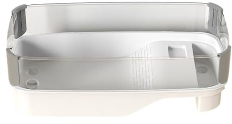 Zstar Schildkrötenbecken mit Sonnenplattform, Lebensraum für Schildkrötenbecken Aquarium mit Abflussloch, Dekoration Haustier Reptile Tanks für Schildkröten, Krebse,kleine Reptilien,65 x 32 x 19 cm