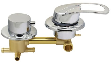 Mezclador de ducha empotrado para baño conjunto grifo para cabina de ducha juego válvula desviadora de agua caliente fría pared latón regulador llave (4 vias 10cm)