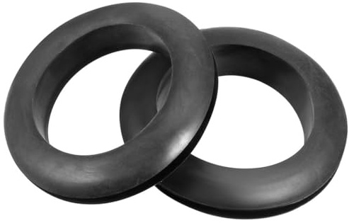 TOP-VIGOR 50Pcs Black Rubber Grommets 35mm Cable Wire Protector Rings Electrical Hole Gaskets for Conductor Wiring Cables and Plugs