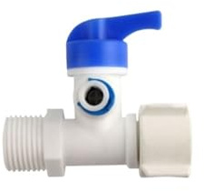 RO-Zufuhr-T-Kugelhahn aus Kunststoff, 1/4/3/8 Schlauchschnellkupplung, 1/2 Außengewinde, 3-Wege-Anschluss for Wasserreiniger(434)