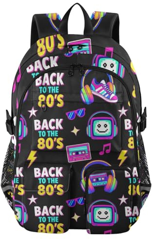 EtherSpher Large Travel Backpack for Men Back To 80's Cool Robot College Work Bag 17.5 inch Laptops Backpack for Adult Office Back Pack mochilas para trabajo 7-18