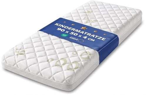 Totsy Baby Beistellbett Matratze 50×90 cm für Babywiege Wiege Moseskorb Babywanne Babybett Kinderbett Boxspring Kinderwagen Buggy Laufstall – atmungsaktiv & waschbar 50 x 90 Oeko-Tex