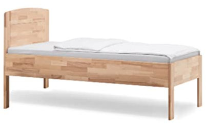 DICO Wildeiche Massivholz Einzelbett Komfortbett Seniorenbett 430.03 Wildeiche Honig geölt Größe 90x190 cm
