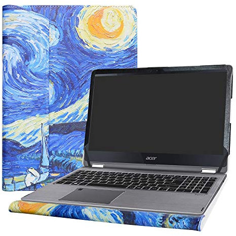 Alapmk Specialmente Progettato PU Custodia Protettiva in Pelle per 15.6 Acer Aspire R15 R5-571T R5-571TG & Acer Swift 3 15 SF315-51G SF315-51 SF315-41 Series Notebook,Starry Night