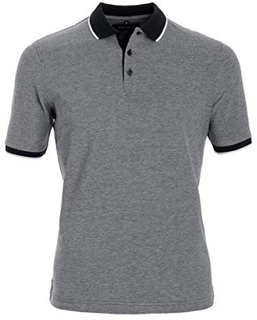 Marvelis Halbarm Poloshirt geknöpfter Kragen Pique schwarz Größe XL