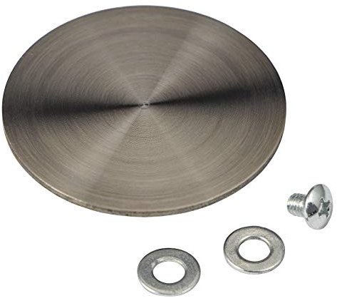 Glas-Adapter Barkonsole Edelstahl Konsole Gerade Rund | Küchen Thekenfuß Alu | Höhe: 170 mm | Massiv | Bar-Stütze - Made in Germany | 1 Stück Theken-Befestigung