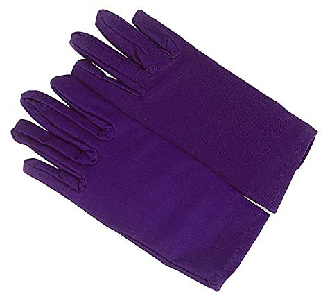 MoreChioce 10 Paar Handschuhe Baumwolle Weiß Weiss Baumwollhandschuhe Arbeitshandschuhe 8.66 Zoll Lange Handschuhe für Schmuck Inspektion, Tägliche Arbeit,Lila