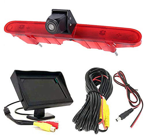 HD Rückfahrsystem Rückfahrkamera Einparkhilfen Bremsleuchte Kompatibel mit Toyota Proace Verso Kasten/Citroen Berlingo B9 Mk2 MK3/Opel Combo/Limousine X19 Tour Life K9/Peugeot Partner Tepee/Rifter