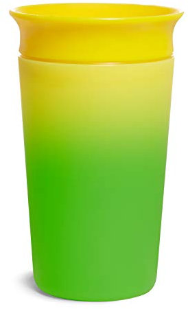 Munchkin Miracle 360 Colour Changing Toddler Cup - BPA Free, Non Spill, Dishwasher Safe, Leakproof - 12+ Months, 9oz/266ml, Yellow