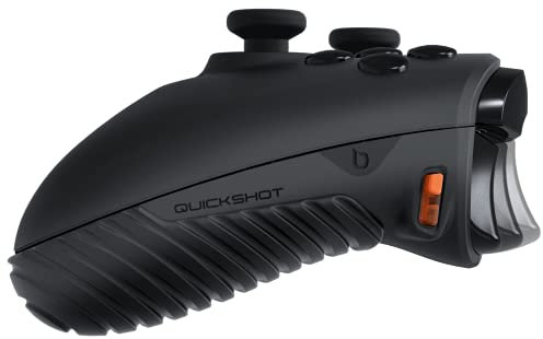 BIONIK Quickshot Pro for Xbox One: Custom Grip and Dual Trigger Locks for Faster Shots and Improved Gameplay- BNK-9076 - Xbox One, Black