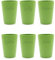 Magu - Tazza personalizzata in biopolimero (100% senza petrolio) con nome, bicchiere + incisione personalizzata, naturale, adatta per spazzolini da denti, 6 pezzi color verde naturale