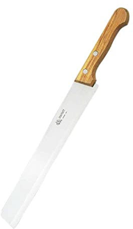 Marietti 472.00 PASTA Aufschnittmesser mit Genietetem Holzgriff, 24 cm Glatte Klinge