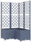 vidaXL Fioriera da Giardino con Graticcio Grigio Blu 80x80x136 cm PP