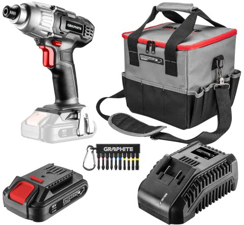GRAPHITE Energy + Akkuschrauber aku, Akku 2.0Ah, Ladegerät, Werkzeugtasche, Bits