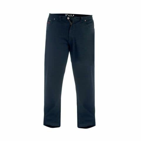 D555 Duke Mens Kingsize Relaxed Comfort Fit Stretch Jeans Elasticated Waist Black 44 Waist Short Leg (Balfour)