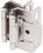 DecoBasics Brushed Nickel Cabinet Hinges for Kitchen Cabinets (1 Pair-2 Pcs) -1/2 Overlay Partial Wrap Around Self Closing Cabinet Door Hinges for Face Frame Kitchen Cabinet Hinges w/Screw & Bumper