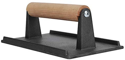 Pressa per Hamburger in Ghisa,Smash Burger Press Ghisa Grill Press Steak Bacon Weight Press Barbecue Piastra Press con manico in legno Pressa per carne per piastra Regalo di San Valentino