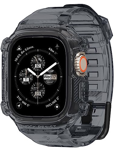 Spigen Rugged Armor Pro Schutzhülle mit Armband für Apple Watch Ultra 49 mm, Raumkristall, 49 mm, modern