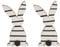 Schmucks HOME Osterdeko Set Hase 2X Osterhase Figur 18 cm Holz Weiß (Single Weiß)