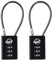 SISAV 3 Digit Cable Combination Lock 5 inches Cable for School Gym Locker,Filing Cabinets,Helmet,Toolbox,Luggage Suitcase,knapsack,Black 2Pack
