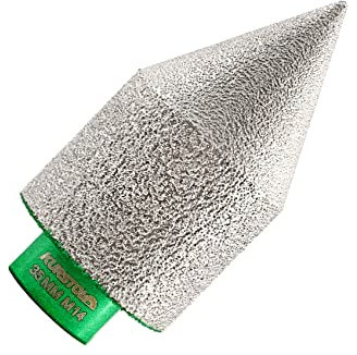 KURSTOL Diamond Beveling Chamfer bit - Finger Milling Bit 0-35mmx M14 Thread,Diamond cone angle grinder for Shaping Enlarging Cleanig Existing Holes of Granite Marble Porcelain Tiles