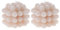 Bubble Kerzen Set 2 Stück rosa-creme - nachhaltige Deko Kerzen, 7,2x7,2x7,2 cm