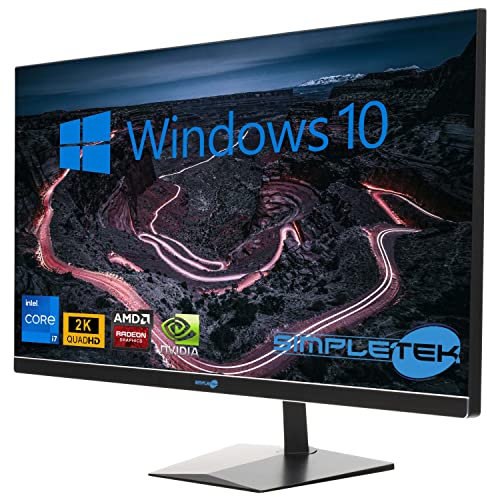 SIMPLETEK - All in One i7 10° Gen AiO 27 2K Windows 10 Pro 16GB RAM SSD 960GB con GPU RX550 4GB WiFi6 + BT 5.2 + Webcam | Ideal para edición y juegos