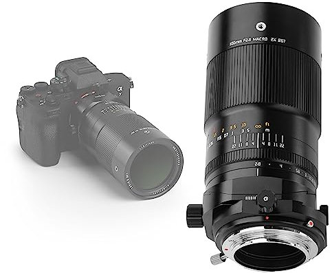 TTArtisan Obiettivo macro inclinabile 100 mm f2.8 con corpo in metallo compatibile con Sony E Mount, nero