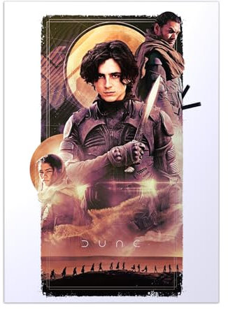 Displate Offiziell Dune MetallPoster Magnetische Befestigung Inklusive Lizenziert Bilder Hochwertiges Poster Dune Heroes - Dune Movie Poster 45 cm x 32 cm