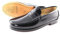Generisch Mocassins avec semelles extérieures en cuir noir pour homme - Mocassins fabriqués à la main - Taille UE - Largeur confortable, Noir , 46 EU Large