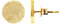 Akzent Damen-Ohrstecker Paar rund Edelstahl sandgestrahlt Plättchen ⌀10 mm Set Ohrringe goldfarbig Geschenk für Frauen