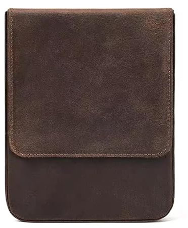 SOLYUJ 6Slots Fountain Pen Case - Vintage Crazy Horse Print Leather Pen Organizer - 6 Pen Storage Gift Box