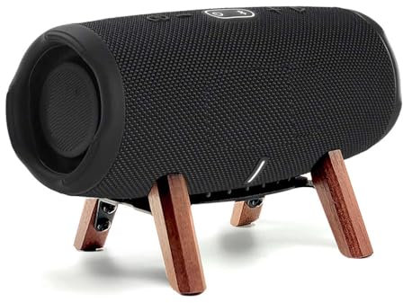 Real Wood Stand comparible for JBL Charge 5 Wi-Fi Portable Wireless Speaker,Tripod Mount, Secure Stable Sturdy Wooden Holder for JBL charge5 Bluetooth (Walnut)