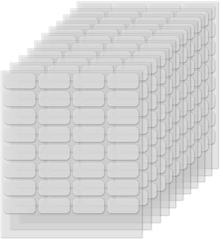 640pcs Museum Putty Clear Removable, 0.79x0.39 Inch Double Sided Adhesive Dots Sticky Putty Adhesive Clear Gel Glue Points Mounting Putty for Glass Plastic Metal Wall Hanging