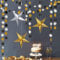 Syoulin- Girlande schwarz Gold,Party deko schwarzes Goldpapier Girlande,Hängende Party Dekorationen,Papierstern deko,Geeignet Graduation Geburtstag Weihnachten Silvester Partydekorationen-7er