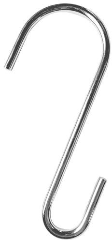 YAMAJA Confezione da 12 ganci a S resistenti per appendere cucchiai, padelle, pentole, utensili da cucina, ganci a S in metallo per appendere vestiti, borse, asciugamani, piante, per bagno, camera da