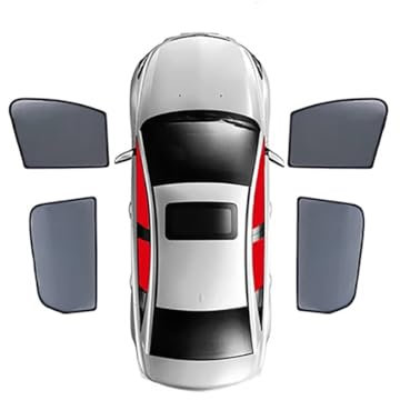 PEJLHK Parasol magnético Coche para MG ZS EV SUV 2017-2024, Parasol de protección UV para Ventana, 4PCS
