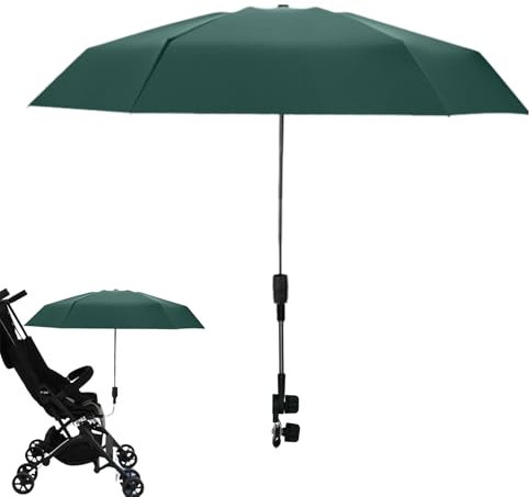 Ombrelle Poussette Universelle | Anti UV 50+ Ombrelle pour Poussette | Parapluie Poussette Bébé Confort avec Pince Réglable Pour La-ndau Poussette, Vélo, Fauteuil Roulant, Chaise de Plage